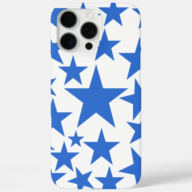 Funda iPhone 16 Pro Max Estrellas azules (Reverso )