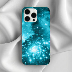 Funda iPhone 16 Pro Max Estrellas de color acuático