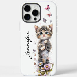 Funda iPhone 16 Pro Max Estuche Adorable Cute Kitten para iPhone / iPad