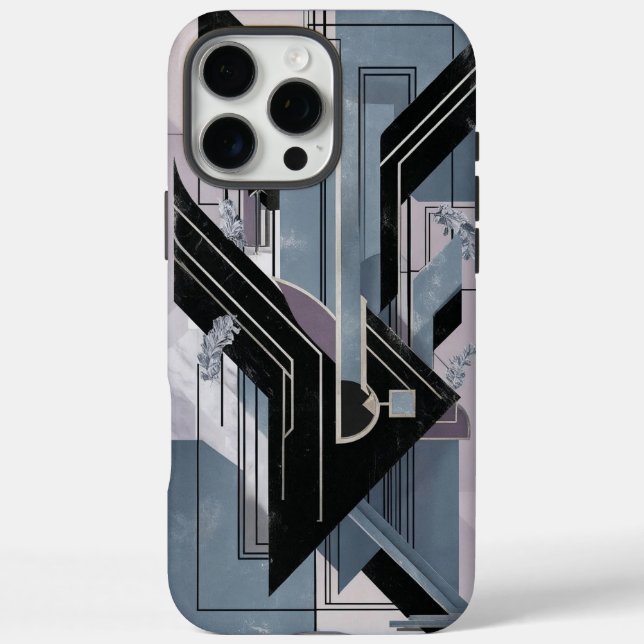 Funda iPhone 16 Pro Max Estuche Art Deco Geométrico Resumen para iPhone (Reverso)
