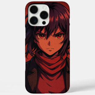 Funda iPhone 16 Pro Max Estuche de teléfono de Chica animado - Ojos rojos 