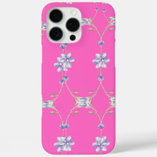 Funda iPhone 16 Pro Max Estuche de teléfono floral rosa