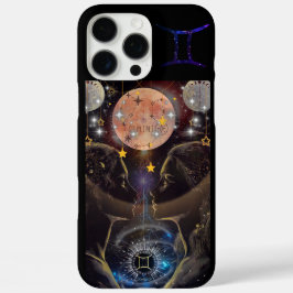 Funda iPhone 16 Pro Max Estuche Gemini Phone, negro