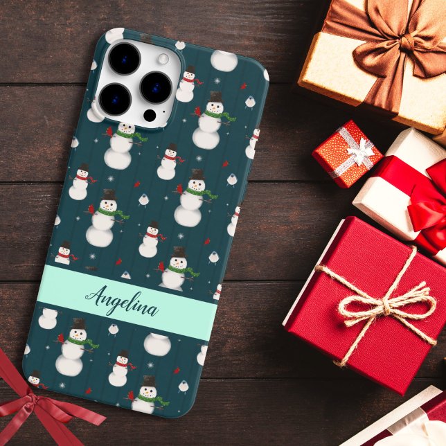 Funda iPhone 16 Pro Max Estuche Happy Snowman Holiday para iPhone / iPad (Subido por el creador)