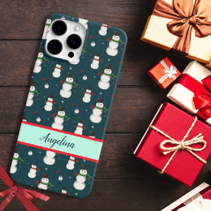 Funda iPhone 16 Pro Max Estuche Happy Snowman Holiday versión 2 para iPhon