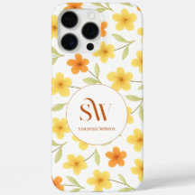 Estuche iphone personalizado con Naranja|Flor amar
