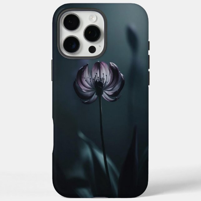 Funda iPhone 16 Pro Max Estuche Moody Dark Flower Phone (Reverso)