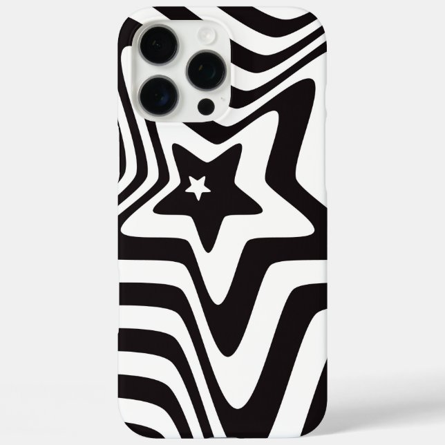 Funda iPhone 16 Pro Max Estuche para iPhone de estrella de ilusión óptica  (Reverso )