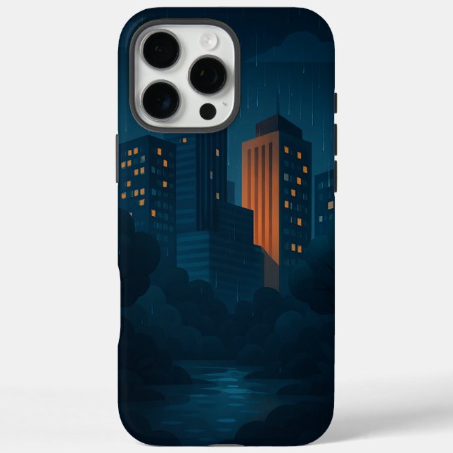 Funda iPhone 16 Pro Max Estuche para iPhone de Night City Skyline Funda-Ma (Reverso)