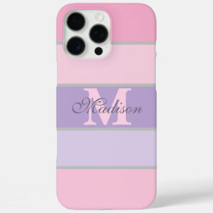 Funda iPhone 16 Pro Max estuche para iPhone rosa y púrpura pastel / iPad