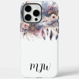 Funda iPhone 16 Pro Max Estuche Watercolor Boho Indian Feather para iPhone