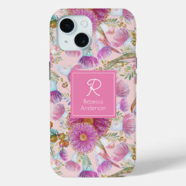Funda iPhone 16 Pro Max Eucalyptus Y Wattle Pink Blooms