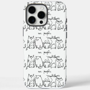 Funda iPhone 16 Pro Max Ew, People Funny Meowy Cat Aovers