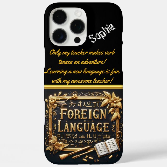 Funda iPhone 16 Pro Max Expresión creativa en idiomas extranjeros (Reverso )