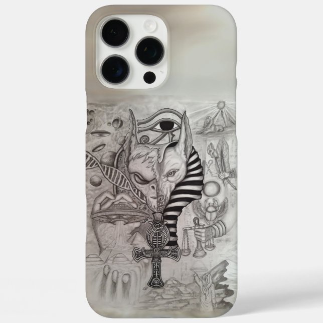 Funda iPhone 16 Pro Max Extranjeros antiguos, Anubis (Reverso )