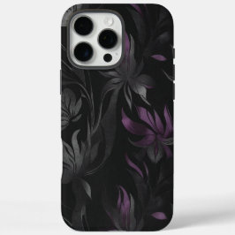 Funda iPhone 16 Pro Max Fantasía floral oscura-elegancia púrpura gótica