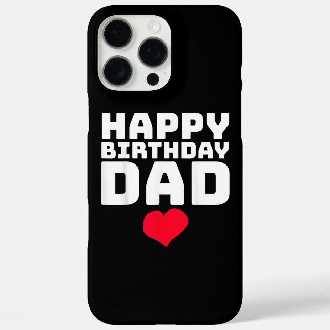 Funda iPhone 16 Pro Max Feliz Cumpleaños Papá (Reverso )