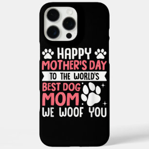Funda iPhone 16 Pro Max Feliz Día de la Madre a la mejor madre del perro d