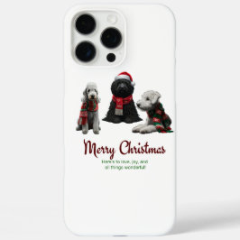 Funda iPhone 16 Pro Max Feliz Navidad a los perros