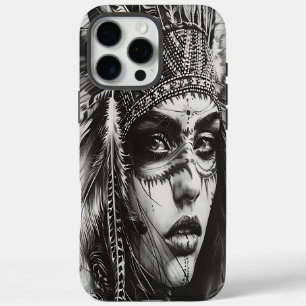 Funda iPhone 16 Pro Max Feroz guerrero chica indio en la tradición