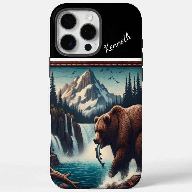 Funda iPhone 16 Pro Max Festín parduzco por cascada (Reverso)