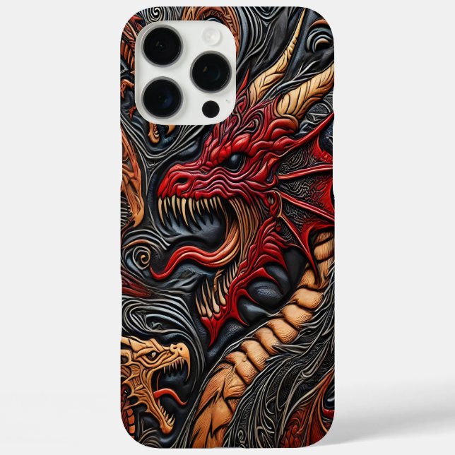 Funda iPhone 16 Pro Max Fierce Dragon Art (Reverso )