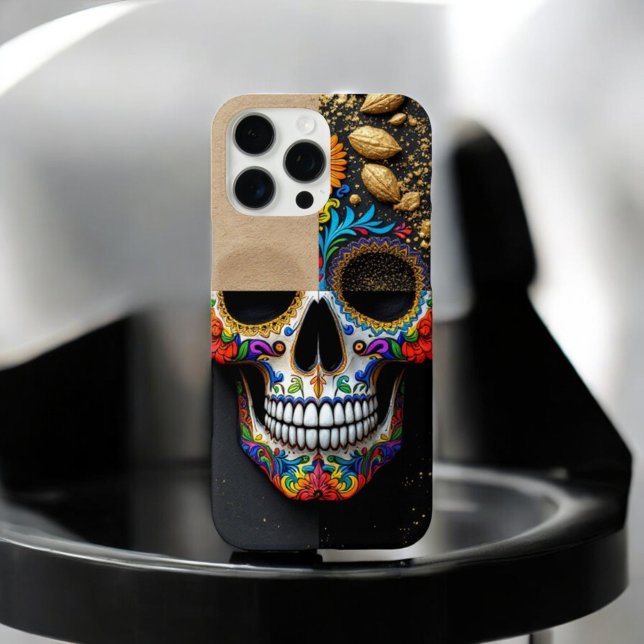 Funda iPhone 16 Pro Max Fiesta floral - Calavera azucarera (Subido por el creador)