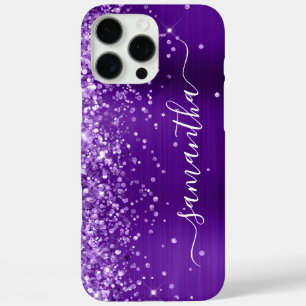 Funda iPhone 16 Pro Max Firme Glam Glamour Índigo Purpura