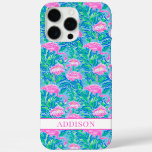 Funda iPhone 16 Pro Max Flamencos Monogramados Acuarela