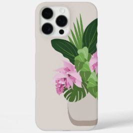 Funda iPhone 16 Pro Max Flor rosa de Medinilla Tropical en Base Beige