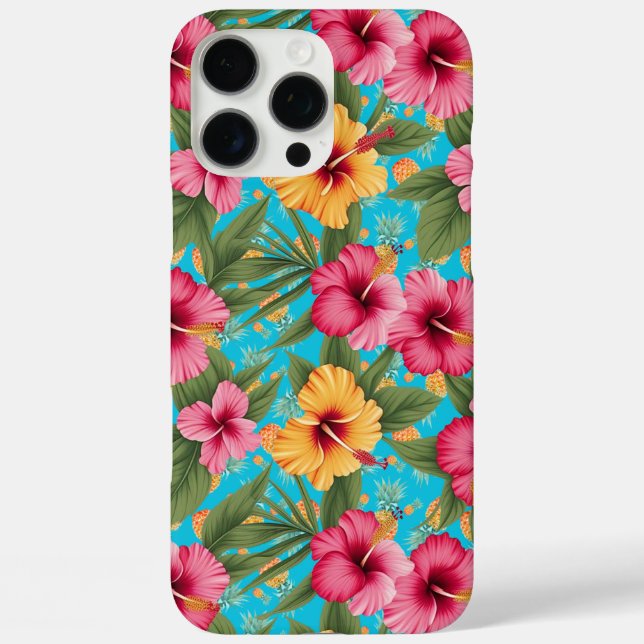 Funda iPhone 16 Pro Max Flor tropical de piña (Reverso )