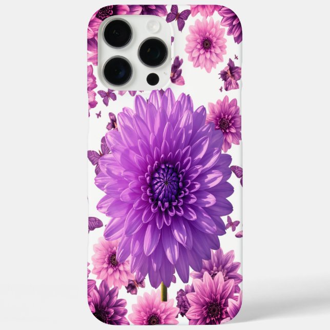 Funda iPhone 16 Pro Max Floral Rosa Romántico (Reverso )