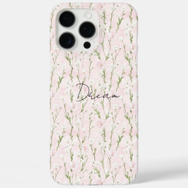 Funda iPhone 16 Pro Max Floral rosa Rubor (Reverso )
