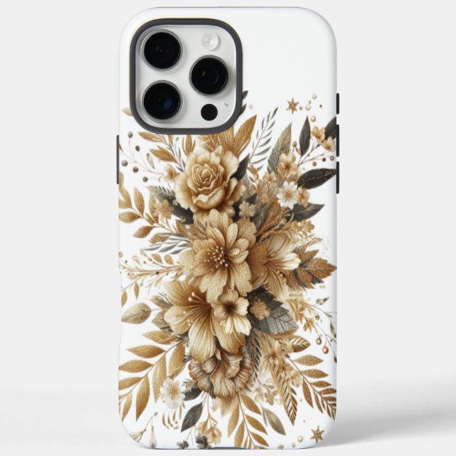 Funda iPhone 16 Pro Max florecimiento dorado (Reverso)