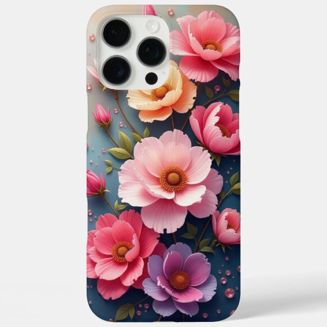 Funda iPhone 16 Pro Max Flores (Reverso )