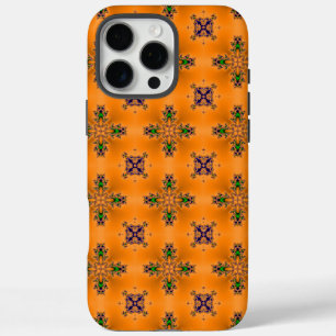 Funda iPhone 16 Pro Max Flores artdeco en estilo retro