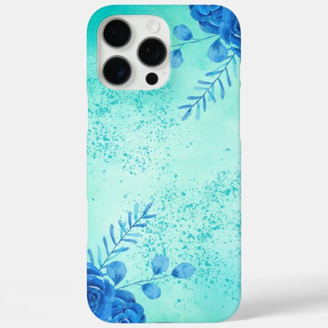 Funda iPhone 16 Pro Max Flores de acuarela de cereza (Reverso )