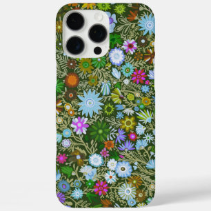 Funda iPhone 16 Pro Max Flores de campo verde silvestre