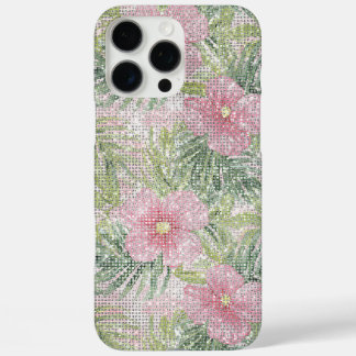 Funda iPhone 16 Pro Max Flores rosadas tropicales esparcen