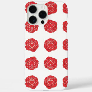 Funda iPhone 16 Pro Max flores y corazón para el amor