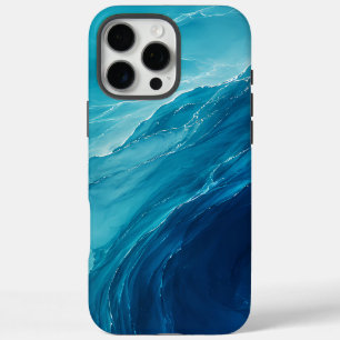 Funda iPhone 16 Pro Max Flujo de Océano Turquesa de Lujo