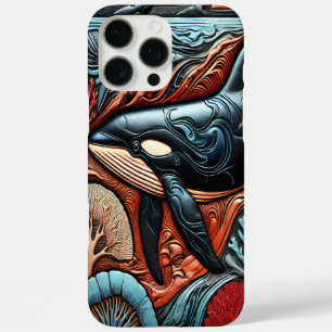Funda iPhone 16 Pro Max Flujo oceánico: ballenas majestuosas brillando