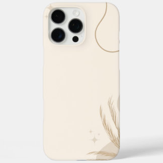Funda iPhone 16 Pro Max Fondo de Linktree Estético Floral Marrón Beige |
