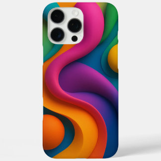Funda iPhone 16 Pro Max Formas 3D vibrantes abstractas
