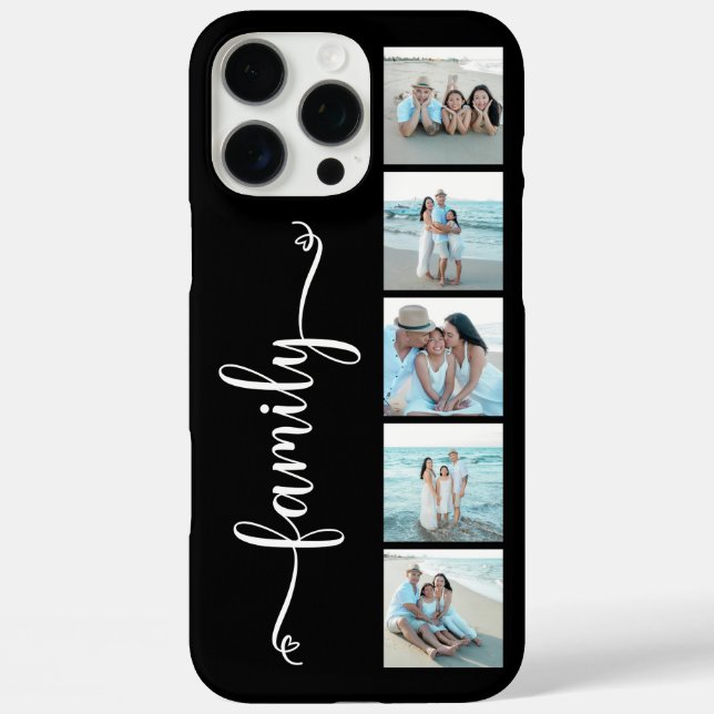 Funda iPhone 16 Pro Max Foto de Familia Script Negra (Reverso )