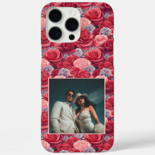 Funda iPhone 16 Pro Max Foto de flor de rosa conmemorativa chic de anivers