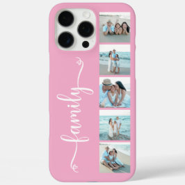 Funda iPhone 16 Pro Max Foto Familiar Script Rosa