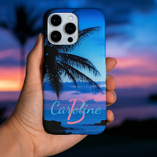 Funda iPhone 16 Pro Max Foto personalizada de puesta de sol en la playa de