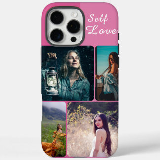 Funda iPhone 16 Pro Max Funda de teléfono con collage de fotos de amor pro