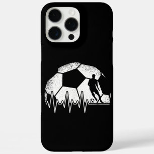 Funda iPhone 16 Pro Max Funny Soccer Heartbeat Soccer Player